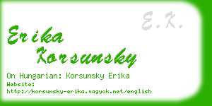 erika korsunsky business card